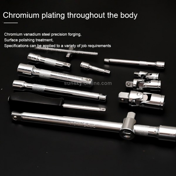 150 In 1 Multi-function Car Repair Combination Toolbox Ratchet Wrench Set