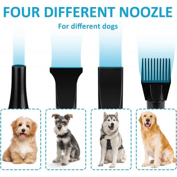 2100W Dog Dryer Stepless Speed Pet Hair Blaster Pet Water Blower 220V UK Plug(Pink)