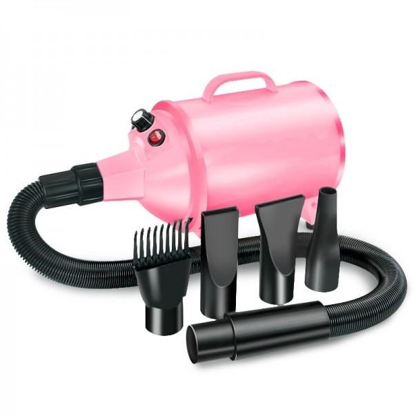 2100W Dog Dryer Stepless Speed Pet Hair Blaster Pet Water Blower 220V UK Plug(Pink)
