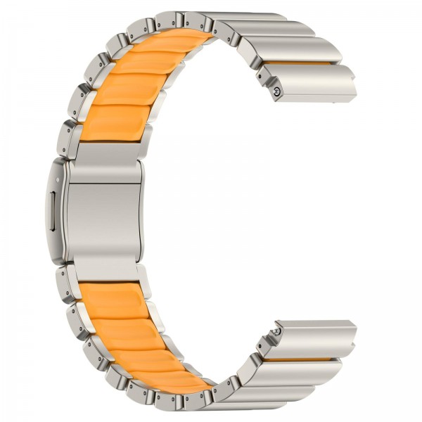 22mm Norman Magnetic Buckle Titanium Metal Watch Band(Titanium Orange)