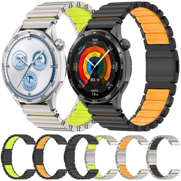 22mm Norman Magnetic Buckle Titanium Metal Watch Band(Titanium Orange)