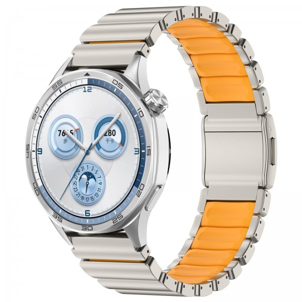 22mm Norman Magnetic Buckle Titanium Metal Watch Band(Titanium Orange)