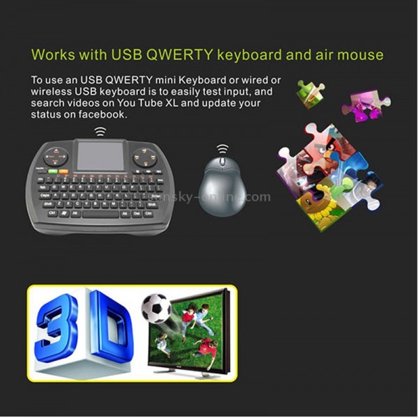 3D Full HD 1080P Quad Core Android 4.2 TV Box Media Player, HDMI 1.4 + USB 2.0 + RJ45 Interface, Support SD Card / USB Flash Disk (Q-A31S)(Black)