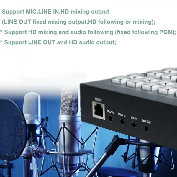 4 In 2 Out HDMI Guide Switchboard Type-C USB 3.0 Capture Port OSD Display Game Switcher UK Plug(Black)