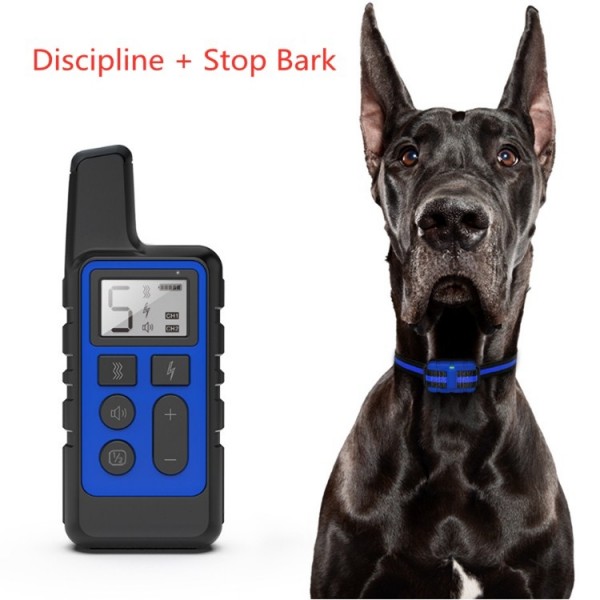 500m Dog Training Bark Stopper Remote Control Electric Shock Waterproof Electronic Collar(Red)