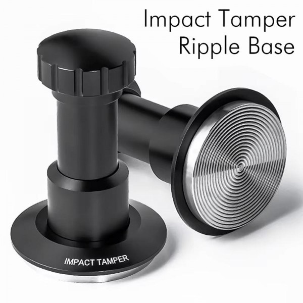 51mm Adjustable Impact Coffee Tamper with Threaded Base Spring-Loaded Espresso Tamper Tool