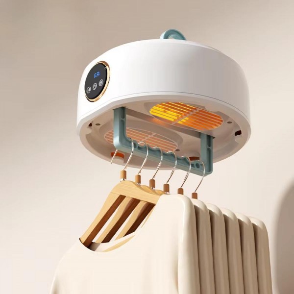 600W Smart Touch Control Foldable Clothes Dryer Portable Laundry Dry Machine with LED Display, Adjustable Temperature & Timer EU Plug