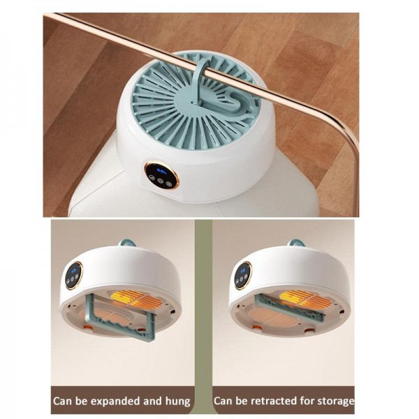 600W Smart Touch Control Foldable Clothes Dryer Portable Laundry Dry Machine with LED Display, Adjustable Temperature & Timer EU Plug