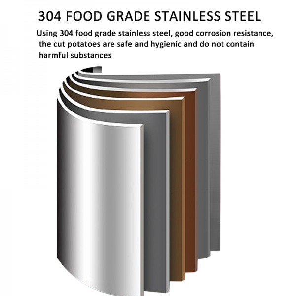 60W Commercial French Fry Cutter Electric Potato Cutter Machine With 3 Blade US Plug