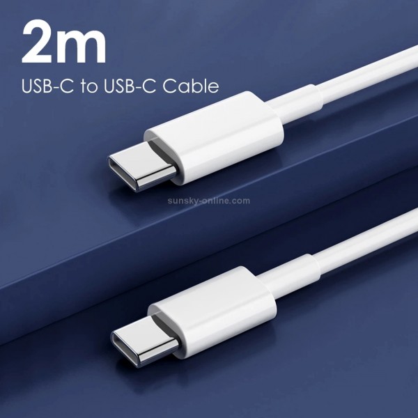 61W USB-C / Type-C Power Adapter with 2m USB Type-C Male to USB Type-C Male Charging Cable