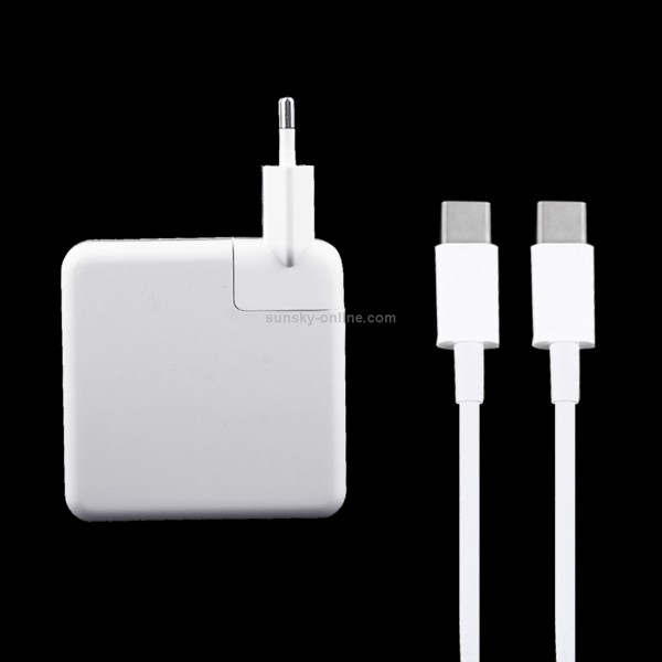 61W USB-C / Type-C Power Adapter with 2m USB Type-C Male to USB Type-C Male Charging Cable