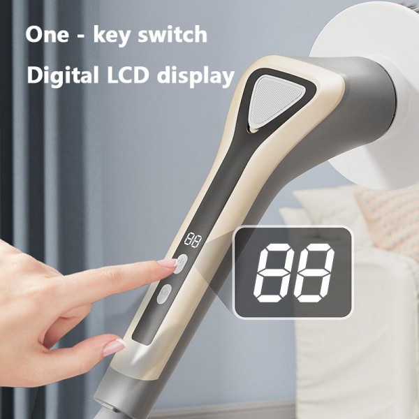 7 In 1 Extendable Electric Cleaning Brush Multi-Surface Scrubber for Bathroom, Stove, Car & Tile(White)