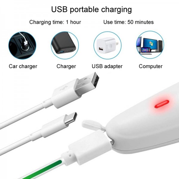 7 In 1 Multifunction Women Shaver USB Charging Epilator Eyebrow Trimmer(White)