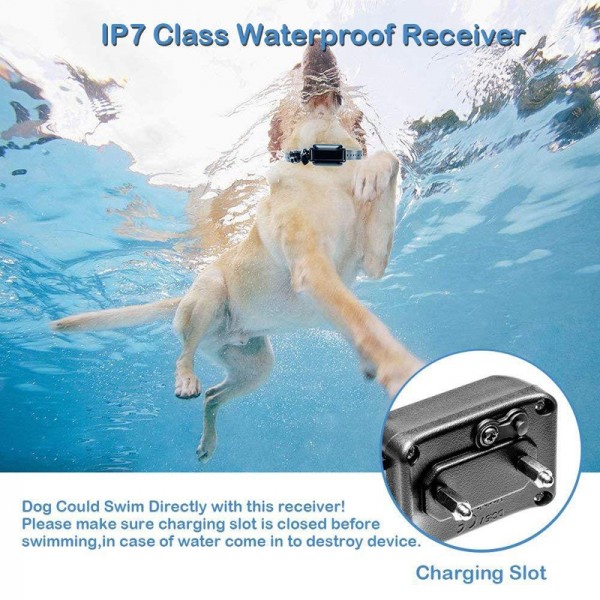 800m Remote Control Electric Shock Bark Stopper Vibration Warning Pet Supplies Electronic Waterproof Collar Dog Training Device, Style:556-3(US Plug)