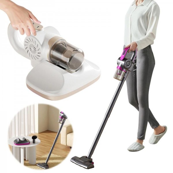 85000Pa Smart Handheld Vacuum Cleaner Cordless Dust Mite Removal UV Sterilizer Vacuum Cleaner(White)