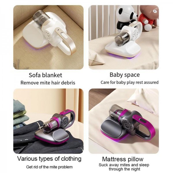 85000Pa Smart Handheld Vacuum Cleaner Cordless Dust Mite Removal UV Sterilizer Vacuum Cleaner(White)