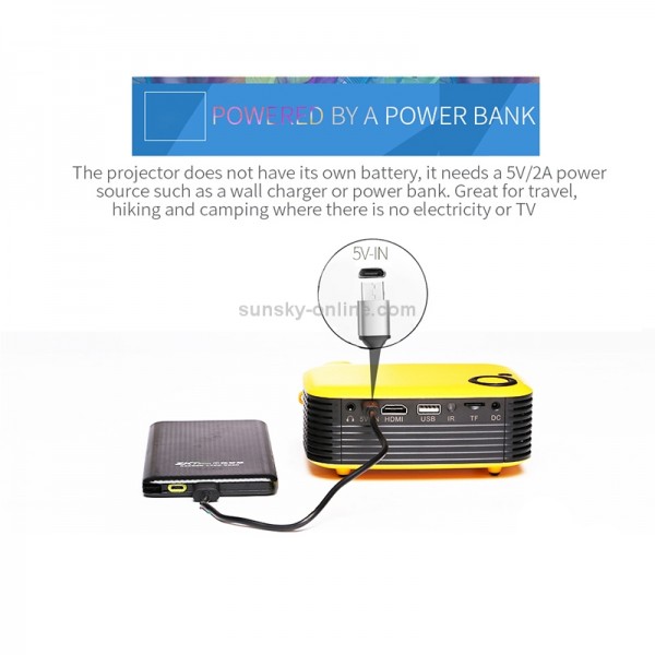 A2000 1080P Mini Portable Smart Projector Children Projector, EU Plug(Black)