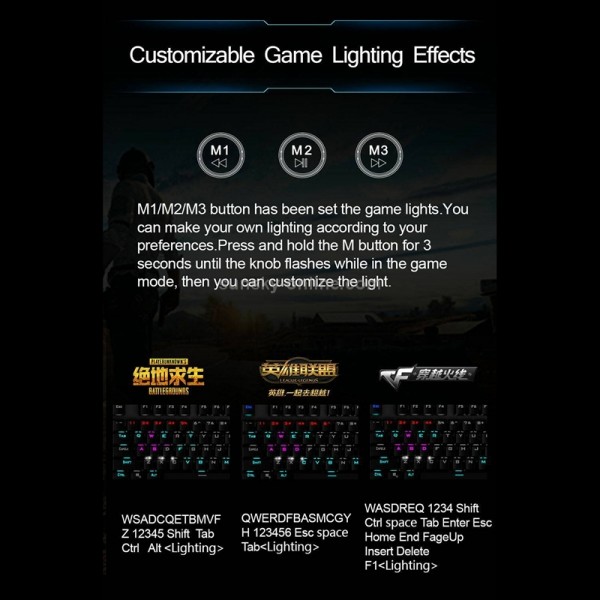 AULA F2088 108 Keys Mixed Light Plating Punk Mechanical Blue Switch Wired USB Gaming Keyboard with Metal Button(Silver)