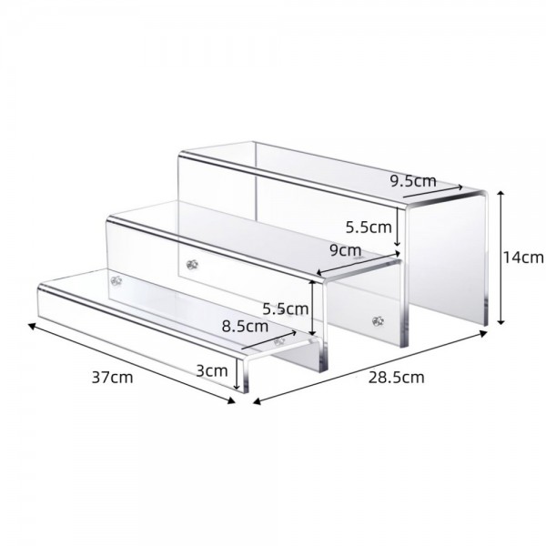Acrylic 3 Layer Wine Cabinet Bottle Rack For Bar Figurine Display(128)