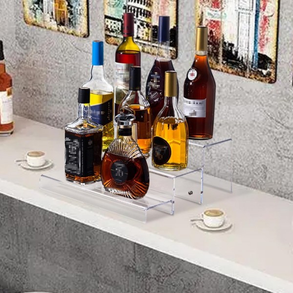Acrylic 3 Layer Wine Cabinet Bottle Rack For Bar Figurine Display(128)