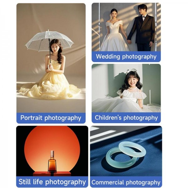 Adjustable Focus DIY Optical Snoot for Bowens Mount Flash Conical Lens Photography Light Modifier 5 Templates Kit