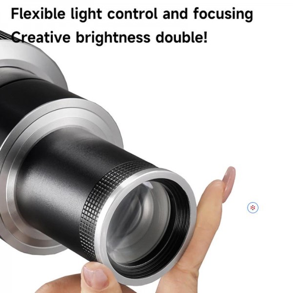 Adjustable Focus DIY Optical Snoot for Bowens Mount Flash Conical Lens Photography Light Modifier 5 Templates Kit