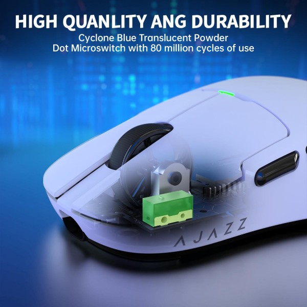 Ajazz 2.4G / Wired Dual Mode Gaming Mouse PAW3395 Chip, Spec: AJ159P With Charge Dock Black