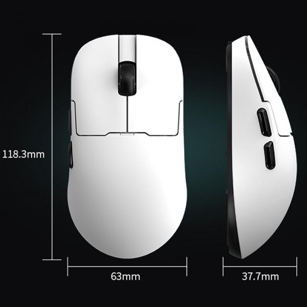 Ajazz AJ159P MC Tri-Mode Magnetic Wireless Mouse Ergonomic Lightweight Silent Gaming Mice(White)