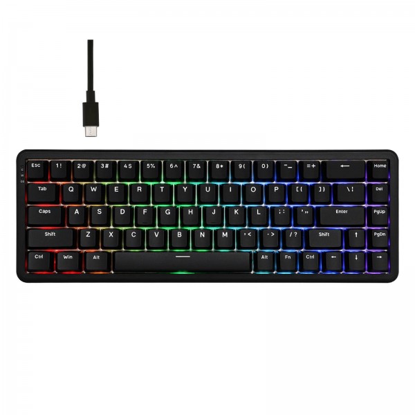 Ajazz AK680 MAX Magnetic Shaft Mechanical Wired Keyboard With RGB Light, Color: Black