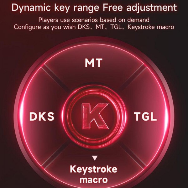 Ajazz AK680 MAX Magnetic Shaft Mechanical Wired Keyboard With RGB Light, Color: Black