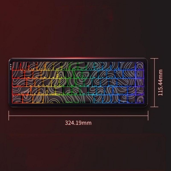 Ajazz AK680 MAX Magnetic Shaft Mechanical Wired Keyboard With RGB Light, Color: Black