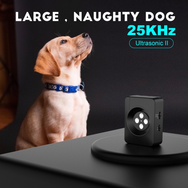 Anti Barking Device for Dogs With 4 Enhanced Ultrasonic Transmitter 3 Adjustable Levels(Black)