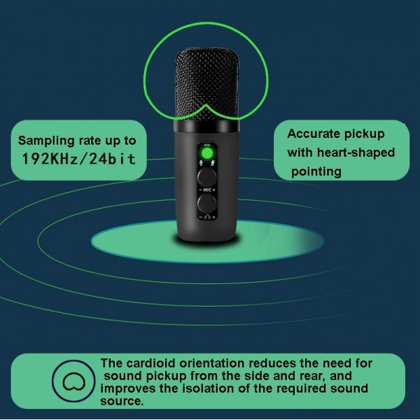 BM-501 192KHz USB Condenser Microphone Set With RGB Lighting Effect, Style: Cantilever Suit