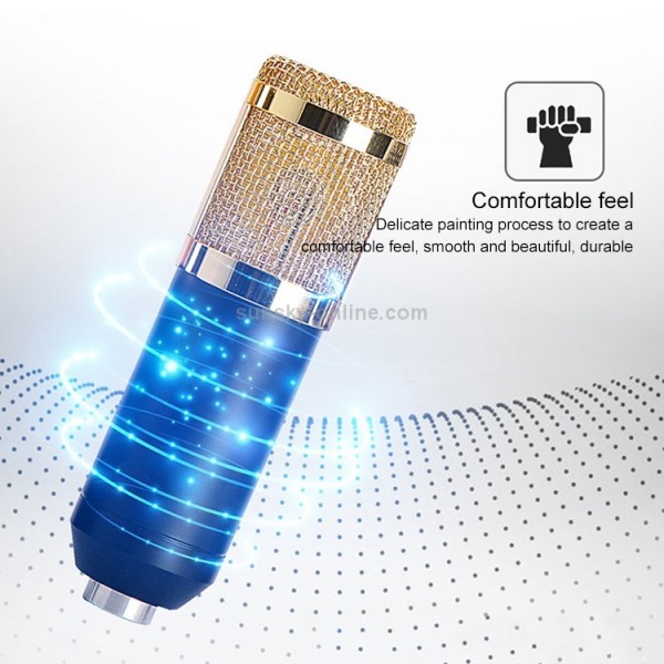 BM-800 Network K-Song Dedicated High-end Metal Shock Mount Microphone Set(Black)