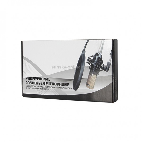 BM-828 Back-pole Diaphragm USB Condenser Microphone Cantilever Bracket Set (Silver)