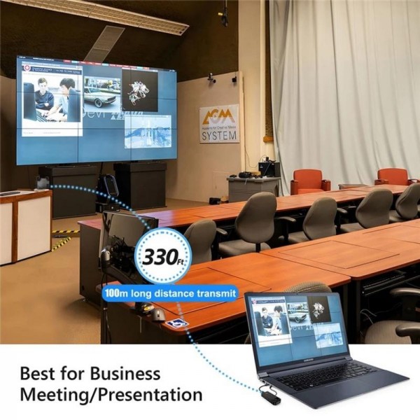 BOVBOX 091-TC For Phone Projector USB C Wireless Transmitter And Receiver Video Extender, Plug:US Plug