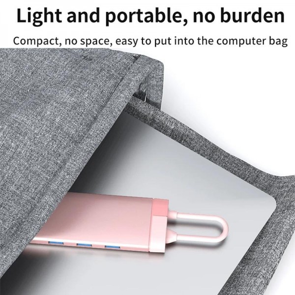 BS6A Metal Type-C Docking Station USB HUB Computer Multi Functional Expansion Dock