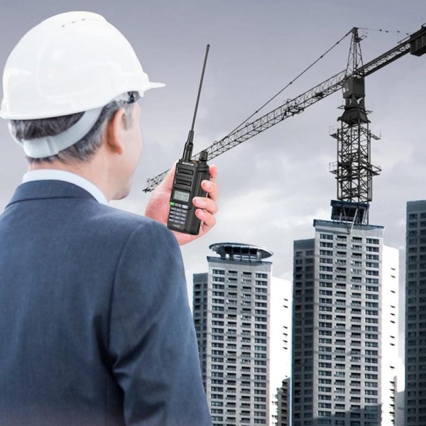 Baofeng UV-9R PRO Dot Matrix LCD Screen IP57 Waterproof Handheld Analog Walkie Talkie, Plug:EU Plug(Black)