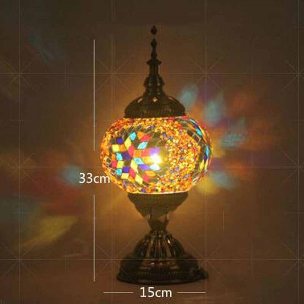 Bedroom Study Romantic Style Mosaic Decorative Table Lamp, Plug Type:EU Plug(FX-1501)