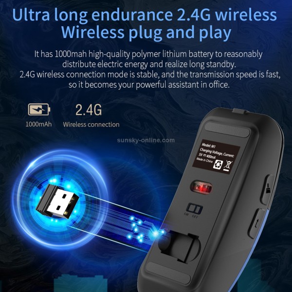 Boeleo BM01 Smart Voice Language Translation Wireless Mouse(Blue)