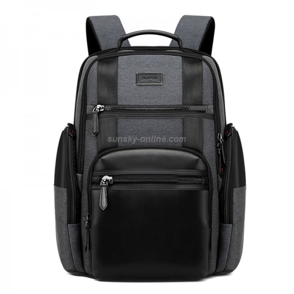 Bopai 851-014318 Fashion Outdoor Breathable Waterproof Anti-theft Three-layer Large Capacity Double Shoulder Bag,with USB Charging Port, Size: 31x17x44cm(Grey)