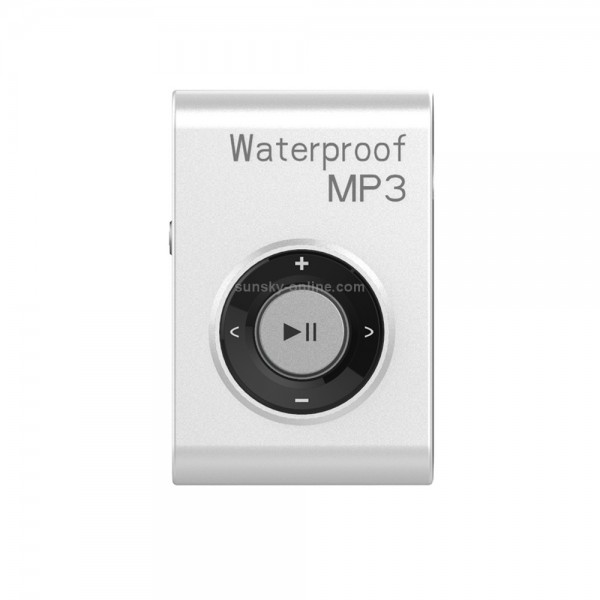 C26 IPX8 Waterproof Swimming Diving Sports MP3 Music Player with Clip & Earphone, Support FM, Memory:8GB(White)