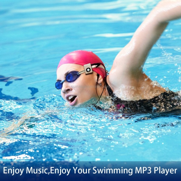 C26 IPX8 Waterproof Swimming Diving Sports MP3 Music Player with Clip & Earphone, Support FM, Memory:8GB(White)