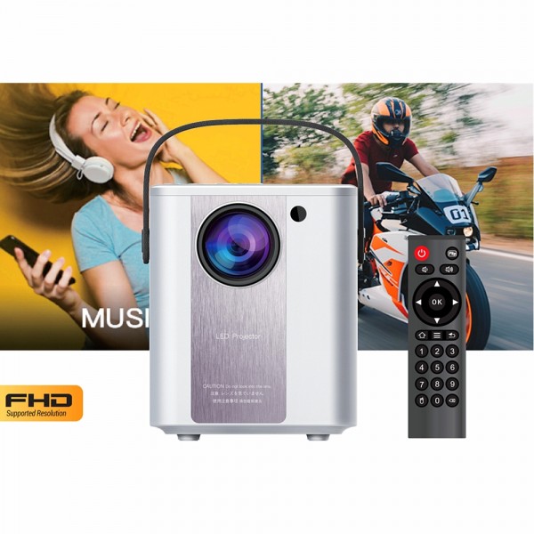 C500 Portable Mini LED Home HD Projector, Style:Basic Version(Black)