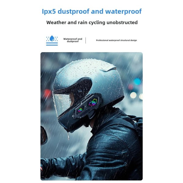 C8Max Motorcycle Intercom Video Helmet Bluetooth Headset HD Video Recorder, Spec: Soft Mic