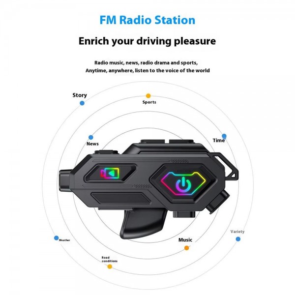 C8Max Motorcycle Intercom Video Helmet Bluetooth Headset HD Video Recorder, Spec: Soft Mic