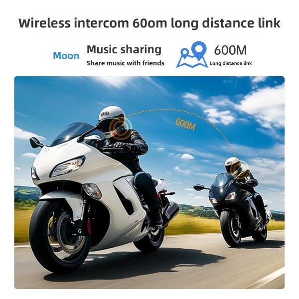 C8Max Motorcycle Intercom Video Helmet Bluetooth Headset HD Video Recorder, Spec: Soft Mic