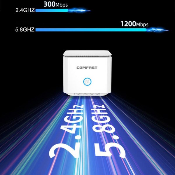 COMFAST CF-WR653AX 1500Mbps 2.4GHz / 5.8GHz Dual-Band Gigabit WiFi 6 Mesh Router, Plug:AU Plug
