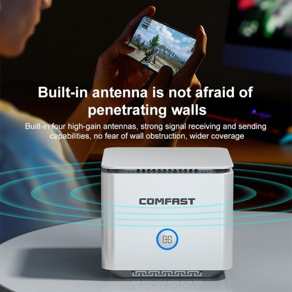 COMFAST CF-WR653AX 1500Mbps 2.4GHz / 5.8GHz Dual-Band Gigabit WiFi 6 Mesh Router, Plug:AU Plug