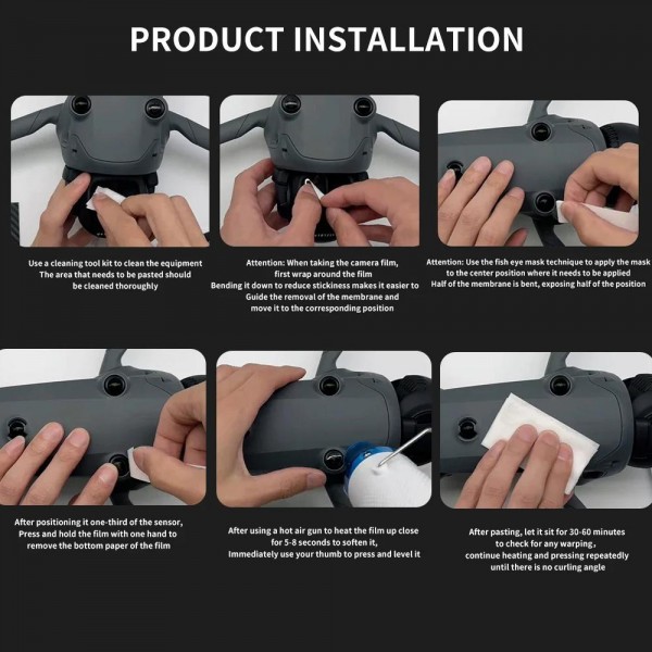 CQT Nano Coating Protective Film for DJI Mavic 4 Pro Lens & Sensor Screen Protector with Hot Air Blower Kit